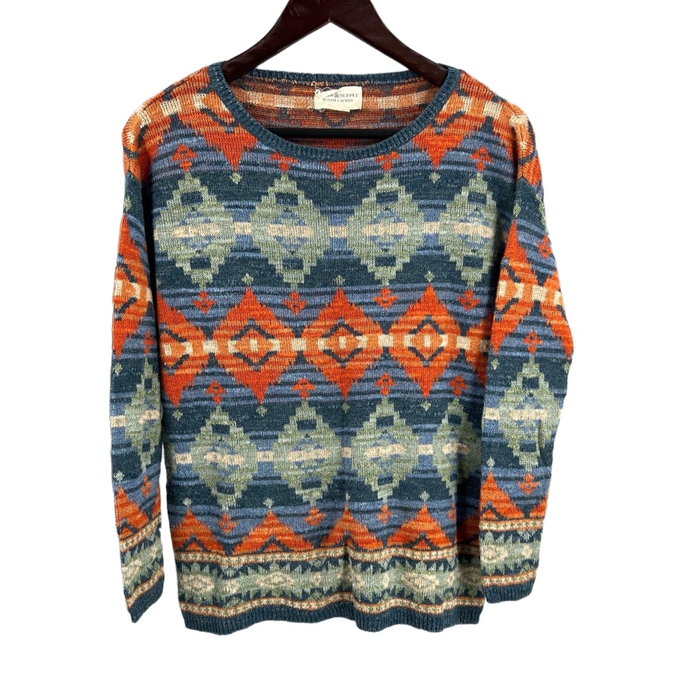 Denim & Supply Ralph Lauren Sweater Aztec‎ Southwest Knit Boho Womens XS